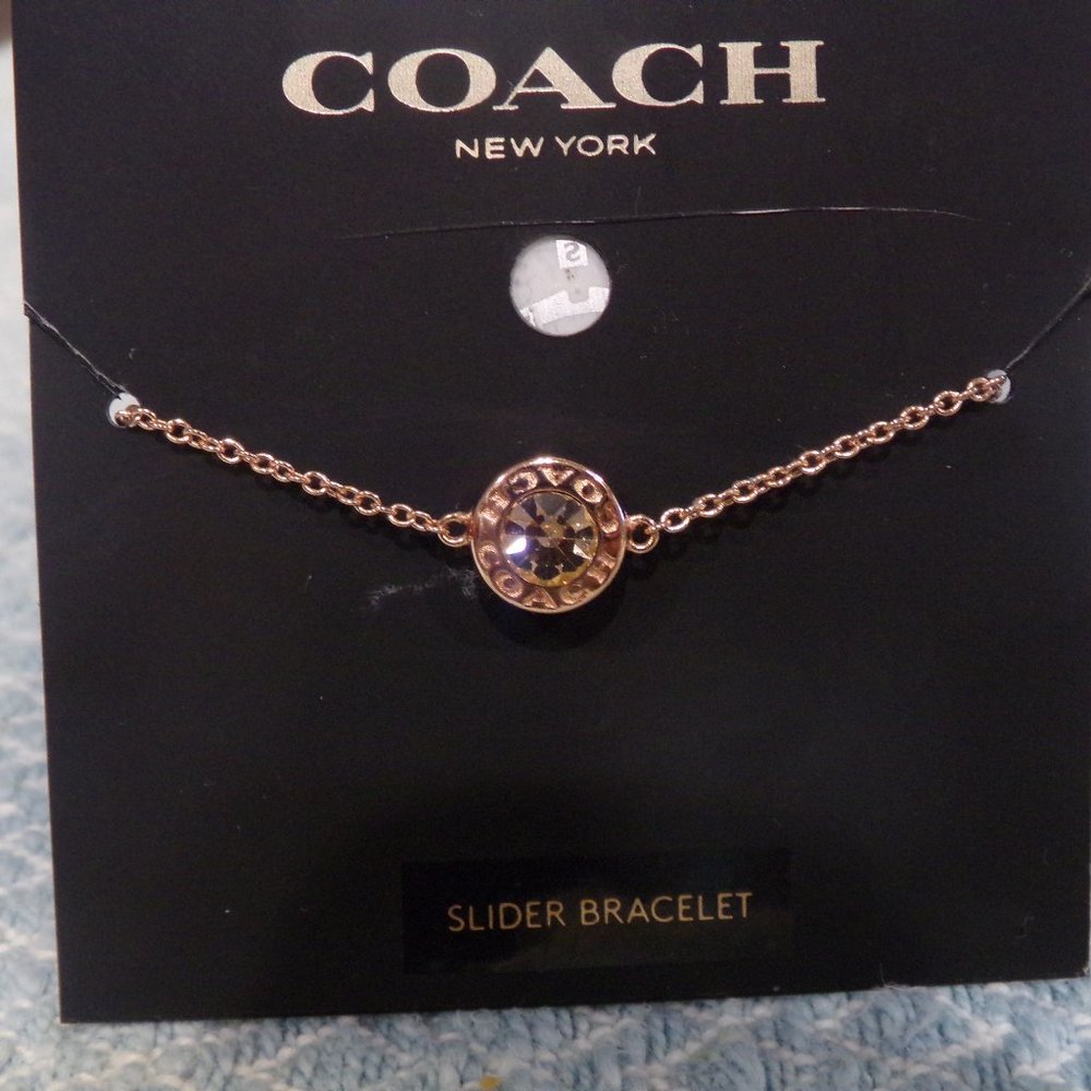 Coach slider bracelet rose gold